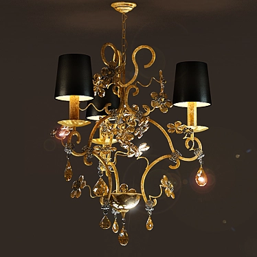 Title: Elegant Fiore Di Foglia Chandelier 3D model image 1 