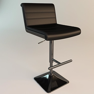 Modern Brown Bar Chair with Height Adjustment and Swivel 3D model image 1 