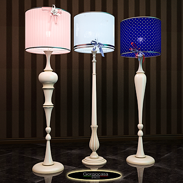 Italian Floor Lamps by GIORGIOCASA: Classic Elegance 3D model image 1 