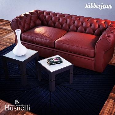 Italian Busnelli Grande Walzer 200 - Stylish Sofa for Luxury Interiors! 3D model image 1 