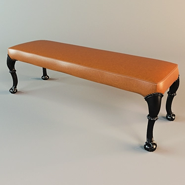Chelini Banquette 341L: Provence Style Wood Bench 3D model image 1 