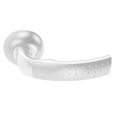 Sleek Silver Door Handle 3D model image 1 