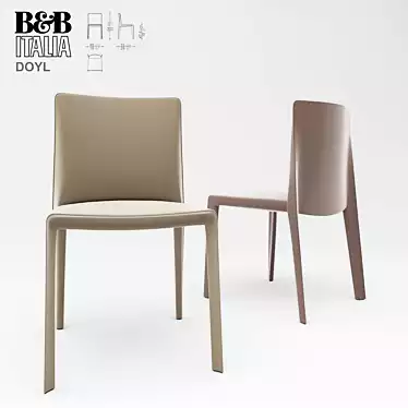 Modern B&B Italia Doyle Chair 3D model image 1 