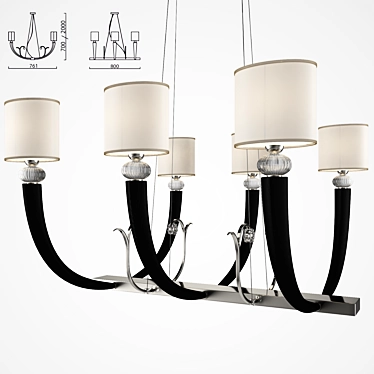 Eleganza Moderna Chandelier 02 3D model image 1 