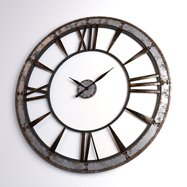 Rustic Elegance Ronan Wall Clock 3D model image 1 