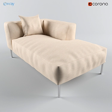 Stylish Frank Couch - Italian Design 3D model image 1 