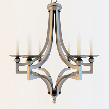 Elegant Nocturne Chandelier 3D model image 1 