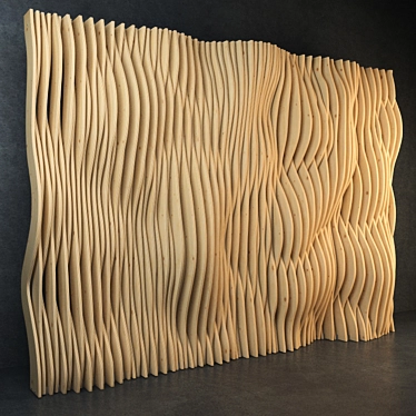 Parametric Wall Panel: Length 3m, Height 2.2m 3D model image 1 