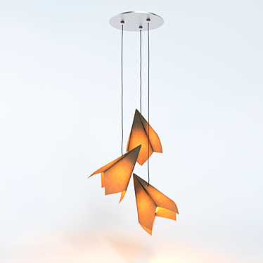 Elegant Cone Chandelier 3D model image 1 