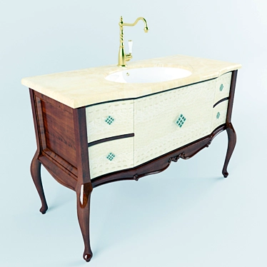 LineaTre Savoy Bathroom Vanity 3D model image 1 