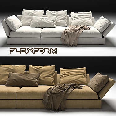 Flexform Sunny Sofa: Modern and Versatile Comfort 3D model image 1 