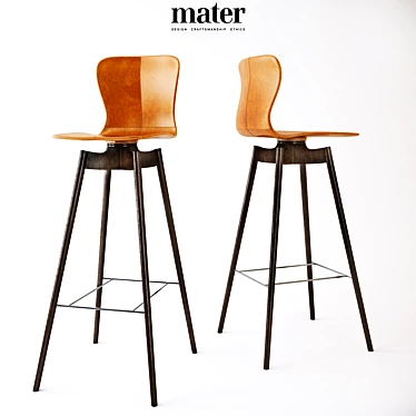 Title: Scandinavian Style Bar Stool 3D model image 1 