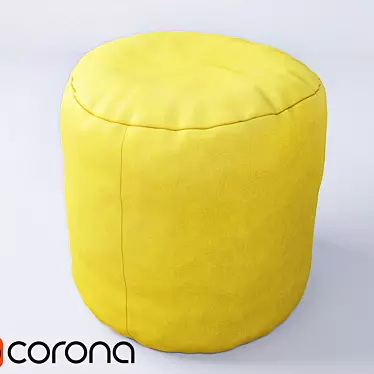 Bolzan Letti Round Pouf 3D model image 1 