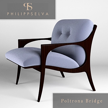 Elegant Bridge Armchair 3D model image 1 