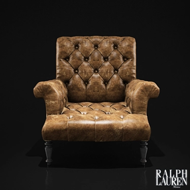 Ralph Lauren Tufted Velvet Chair 3D model image 1 