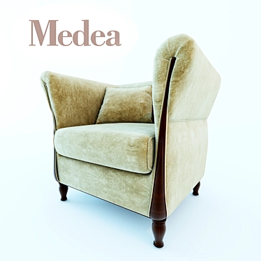 Elegant Armchair Medea 3D model image 1 