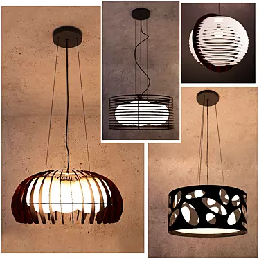 Modern Pendant Fixture Collection 3D model image 1 