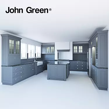 Minimalistic Kitchen Christie: Sleek Design by John Green 3D model image 1 