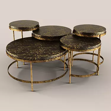 Elegant Lotus Coffee Table 3D model image 1 