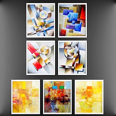 Modern Art Paintings 3D model image 1 