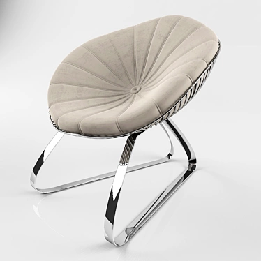 Metal Frame Soft Cushion Armchair 3D model image 1 