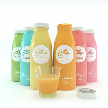 Fresh & Fruity: Six Juices 3D model image 1 