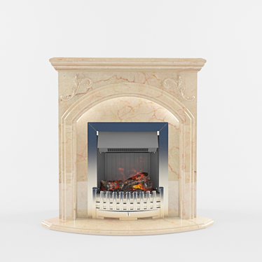 IllumiHeat Fireplace: Backlit Elegance 3D model image 1 