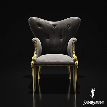 Luxurious YSL Chair: Exquisite Style 3D model image 1 