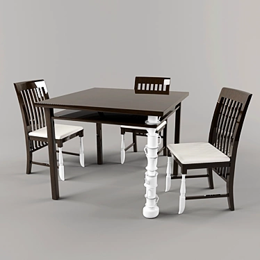 Minimalistic Table Set 3D model image 1 