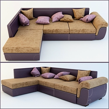 Bellus Denver Sofa: Modern Comfort 3D model image 1 