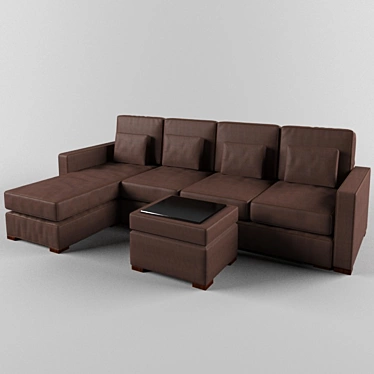 Cozy Corner Sofa for Stylish Living Rooms 3D model image 1 