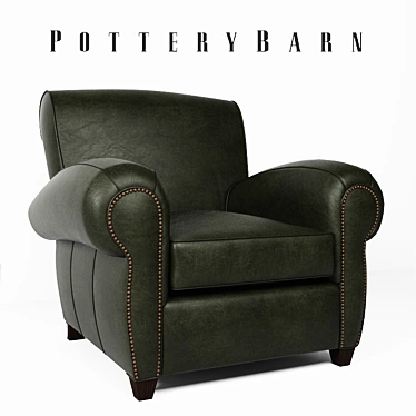Manhattan Leather Armchair: Stylish & Luxurious 3D model image 1 