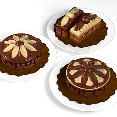 Delicious Chocolate Cake 3D model image 1 