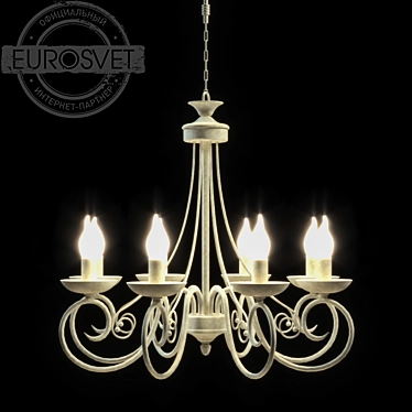 Modern Eurosvet Chandelier, 1000x1000 3D model image 1 