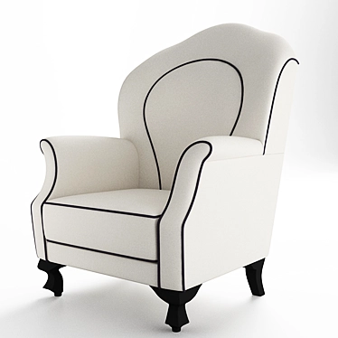 Elegant Classic Armchair 3D model image 1 