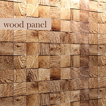 Wooden Panel: Natural Elegance 3D model image 1 