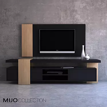 Modern Chest + TV Panel: Grupo Mobilfresno Mijo Collection 3D model image 1 