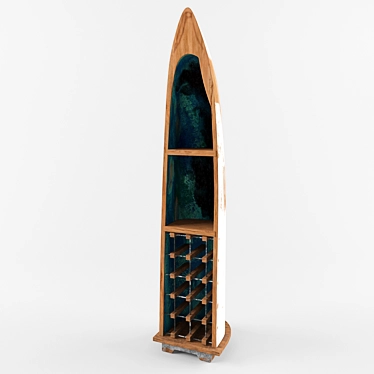 Boat Trip Vino: Stylish Wine Rack by KARE 3D model image 1 