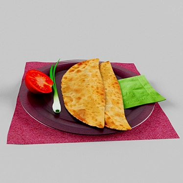 Sizzling Chebureki 3D model image 1 