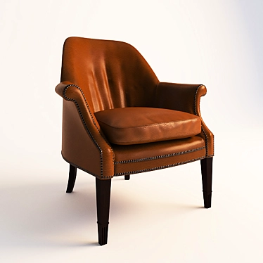 Baker Barrel Chair: Elegant and Comfortable Seating 3D model image 1 