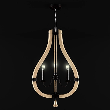 Elegant Middlefield Chandelier: Timeless Illumination. 3D model image 1 