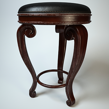 Columbus Antique-Inspired Bar Stool 3D model image 1 