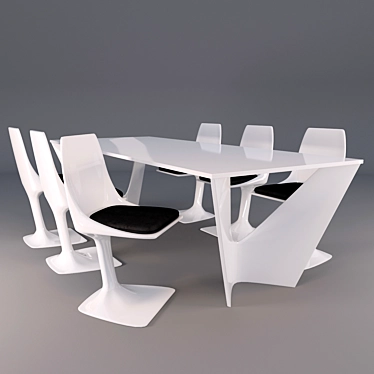 Modern Dining Set by Roche Bobois 3D model image 1 