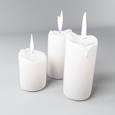 Elegant Glow: Handcrafted Candle 3D model image 1 