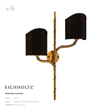 EICHHOLTZ Leonard Wall Lamp 3D model image 1 