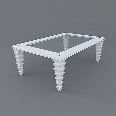 Elegance in White: Nicky Haslam Coffee Table 3D model image 1 