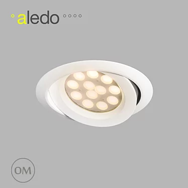 15W TD36 Round LED Downlight 3D model image 1 