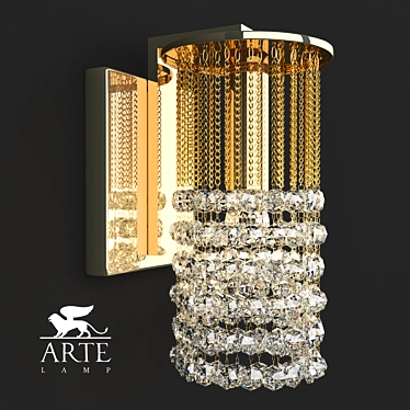 Arte Lamp Gold Crystal Wall Sconce 3D model image 1 