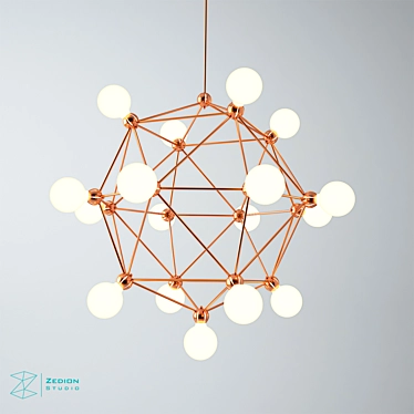 Modern Zed Ceiling Lamp 3D model image 1 