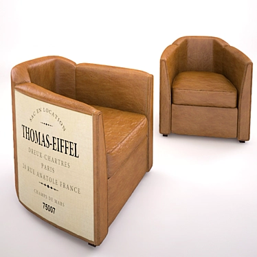 Eiffel-inspired Armchair for Modern Homestyle 3D model image 1 